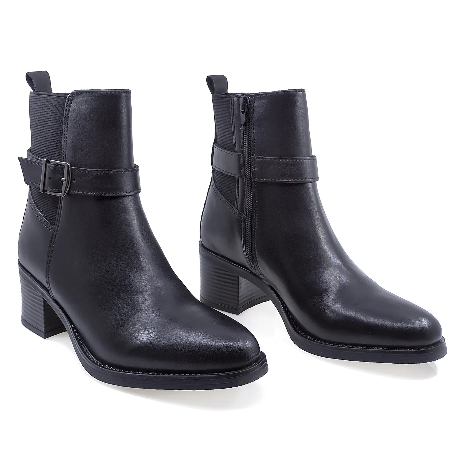 Ghete Dama, Parrotto, PAR-4203, Casual, Piele naturala, Negru