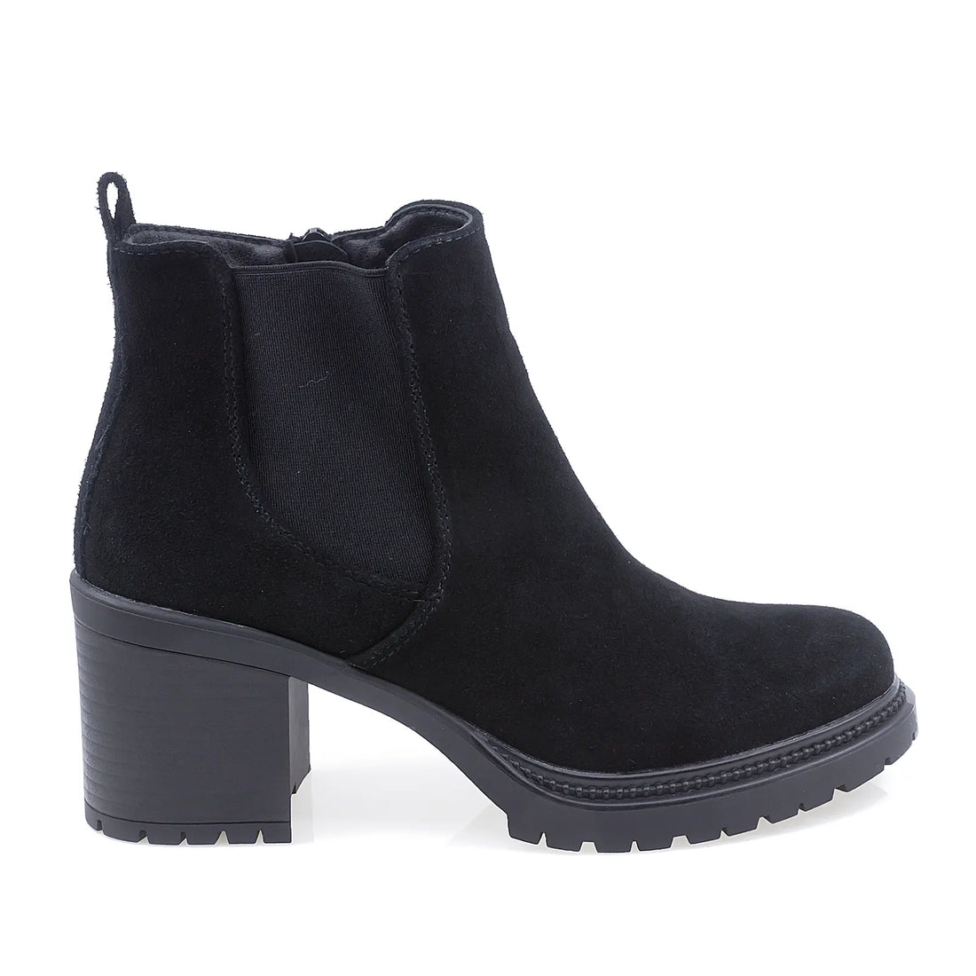 Ghete Dama, ENERGY, ENG-356, Casual, Piele intoarsa, Negru
