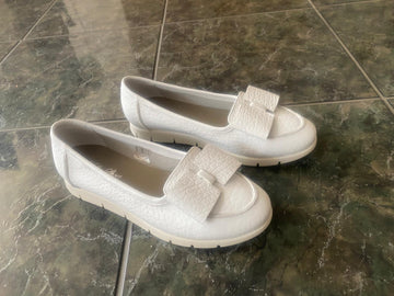 Balerini Dama Caspian, Cas-Nadia/2, Casual, Piele Naturala,alb