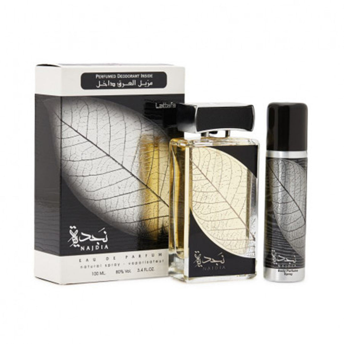 Parfum-Set Barbati, Arabesc, Lattafa, Najdia, Apa de Parfum 100ml +Deodorand 50 ml