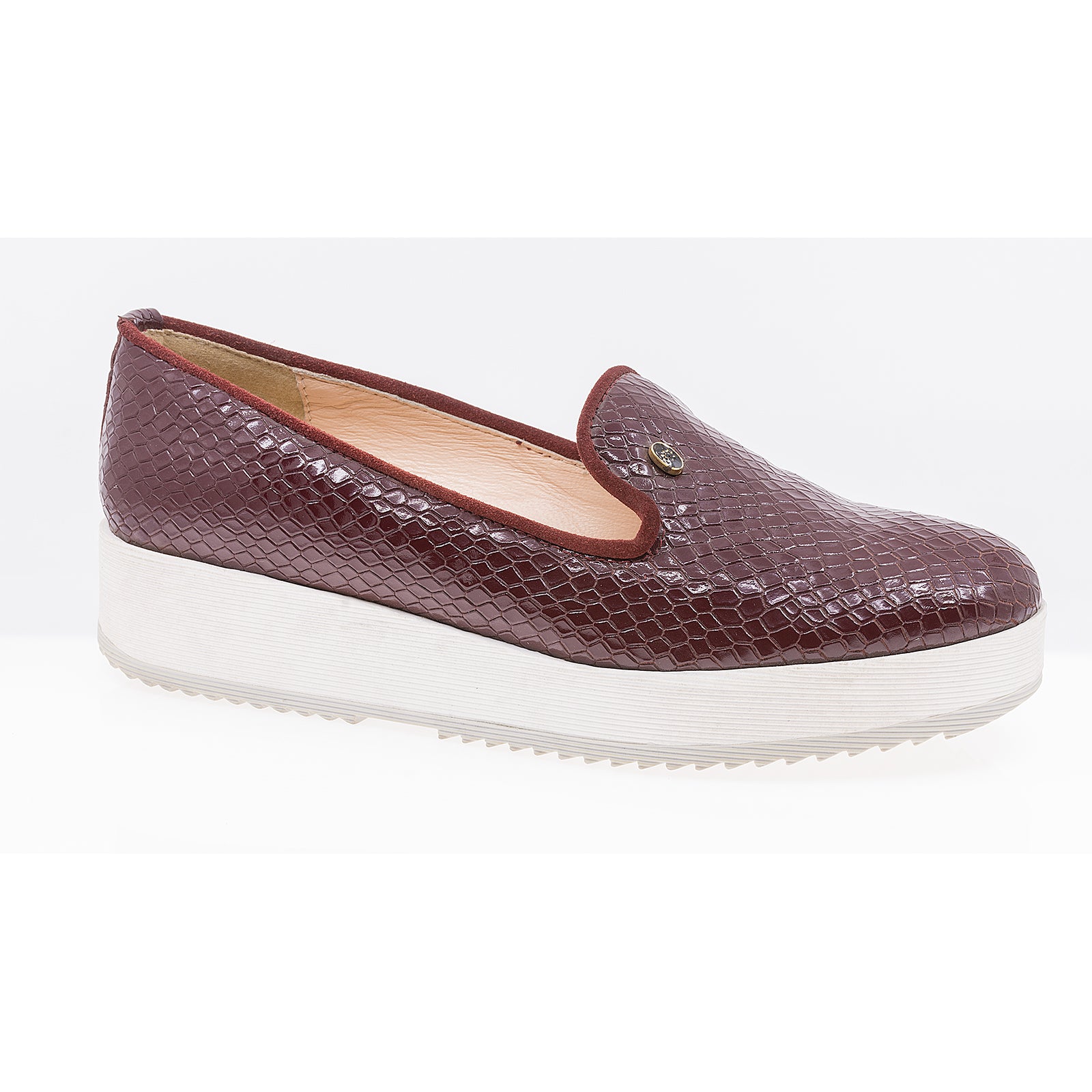 Pantofi dama, Cas-Adriana, Piele lacuita, Bordo