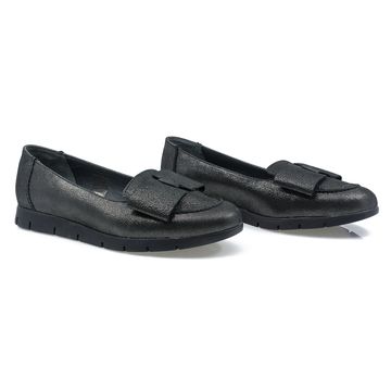 Balerini Dama Caspian, Cas-Nadia/2, Casual, Piele Naturala, Negru