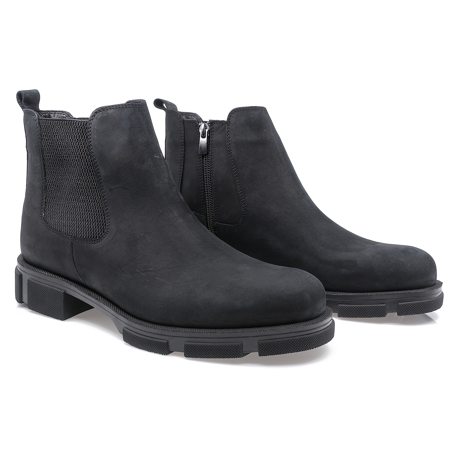 Ghete Barbati, Caspian, CAS-77176,Casual, Piele Nabuc, Negru