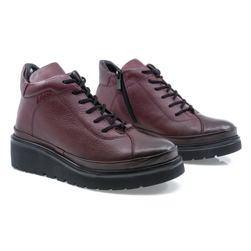 Ghete Dama Cas-3520/1 Piele Naturala, Bordo