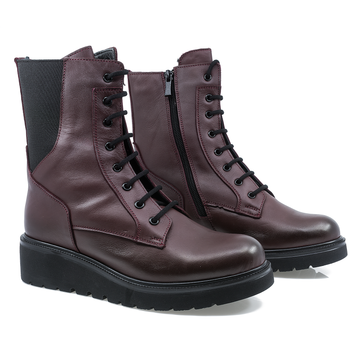 Ghete Dama Caspian Cas-3535 Piele Naturala, Bordo