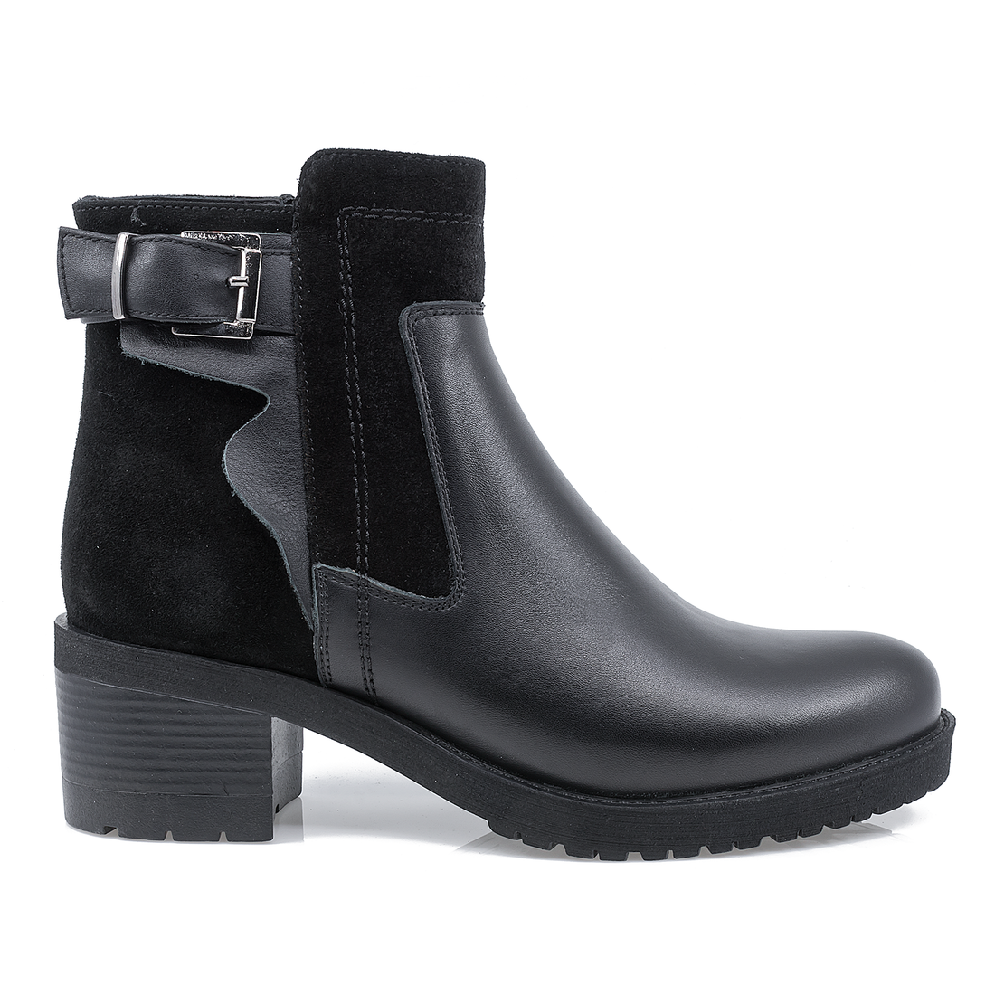 Ghete Dama, Caspian, Cas-6052, Casual, Piele Naturala, negru