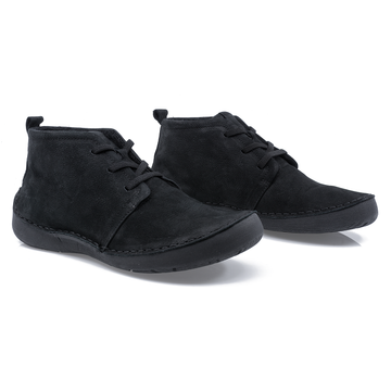 Ghete Dama, Caspian, Cas-66187, Casual, Piele Nabuc, negru