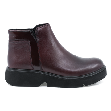 Botine Dama Cas-743-12 Piele Naturala, Bordo