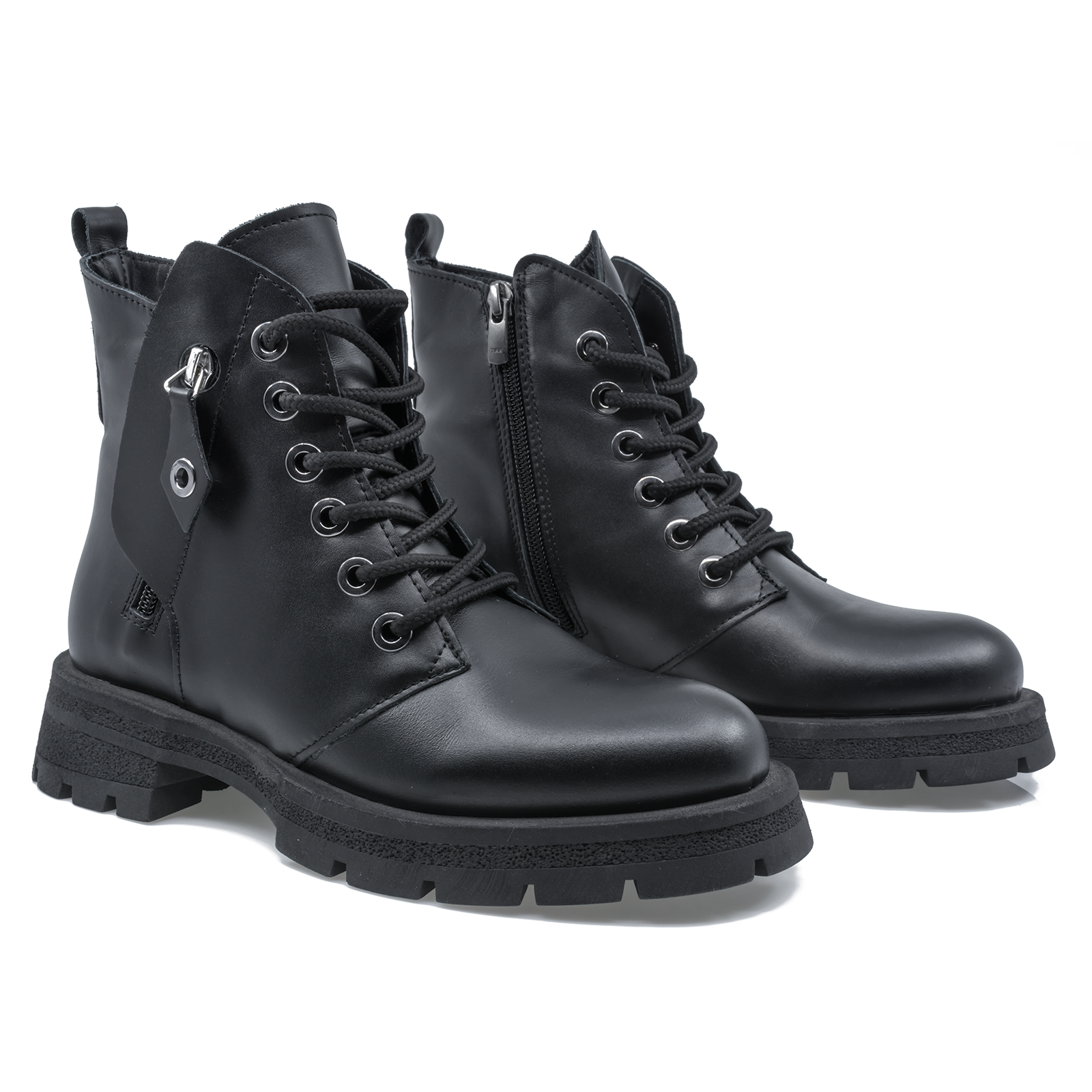 Ghete Dama Color Piele Naturala, Negru