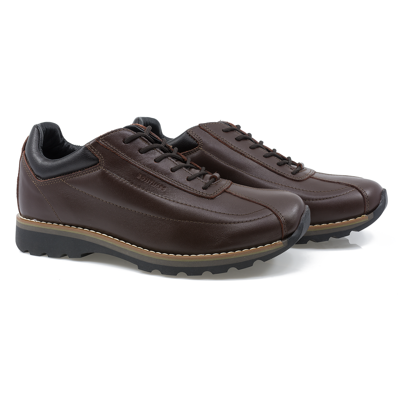 Pantofi Sport Barbati, Bontimes, Bit-635, Piele Naturala, Maro