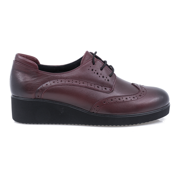 Pantofi Dama, Caspian, Cas-1095, Casual, Piele Naturala, bordo