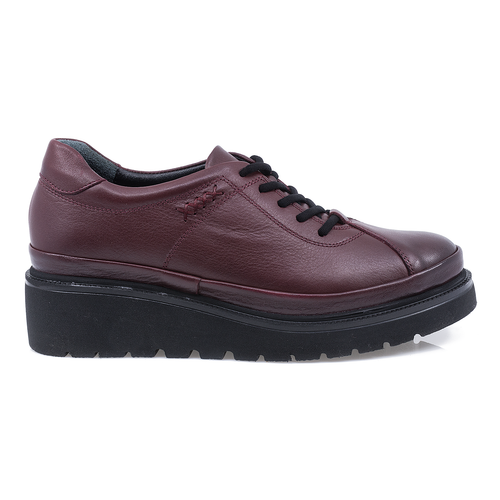 Pantofi Dama, Caspian, Cas-3500, Casual, Piele Naturala, bordo