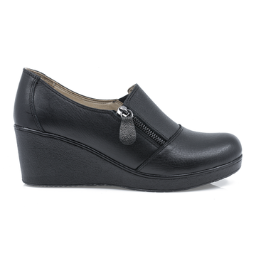 Pantofi dama, Caspian, Cas-6003, casual, piele naturala, negru