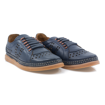 Pantofi Dama, Caspian, CAS-RE28, Casual, Piele Naturala, Bleumarin