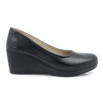 Pantofi dama, Caspian, Cas-2300, casual, piele naturala, negru