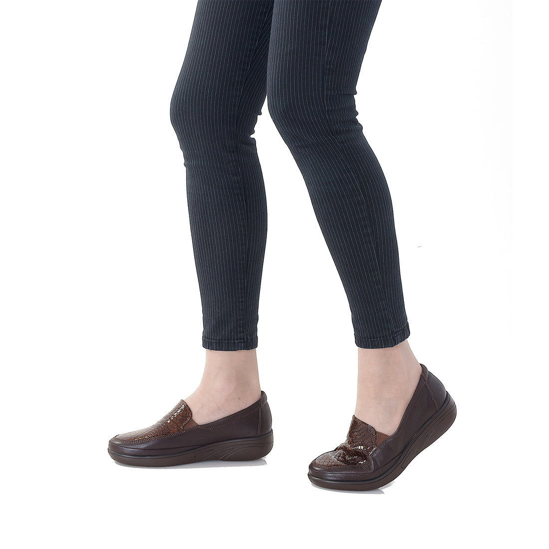 Pantofi dama, Caspian, Cas-3601, casual, piele naturala, maro