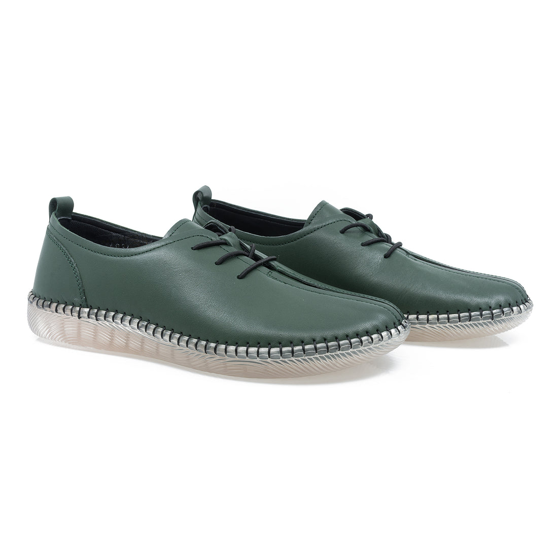 Pantofi Dama, Caspian, Cas-4034, Casual, Piele Naturala, Verde