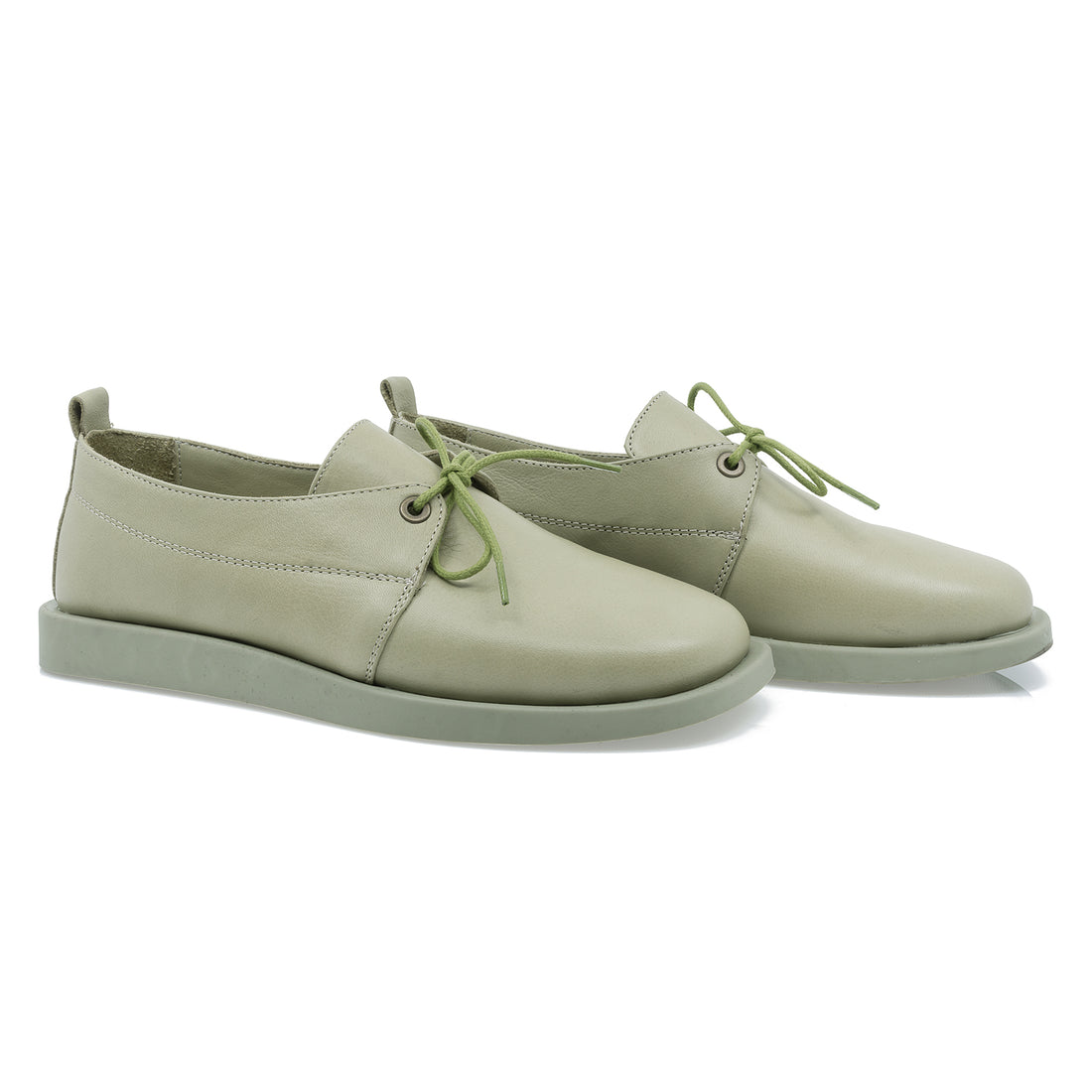 Pantofi dama, Caspian, Cas-44-06, casual, piele naturala, verde deschis