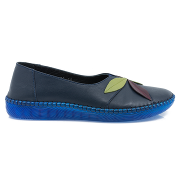 Pantofi Dama, Caspian, Cas-44152, Casual, Piele Naturala, Bleumarin