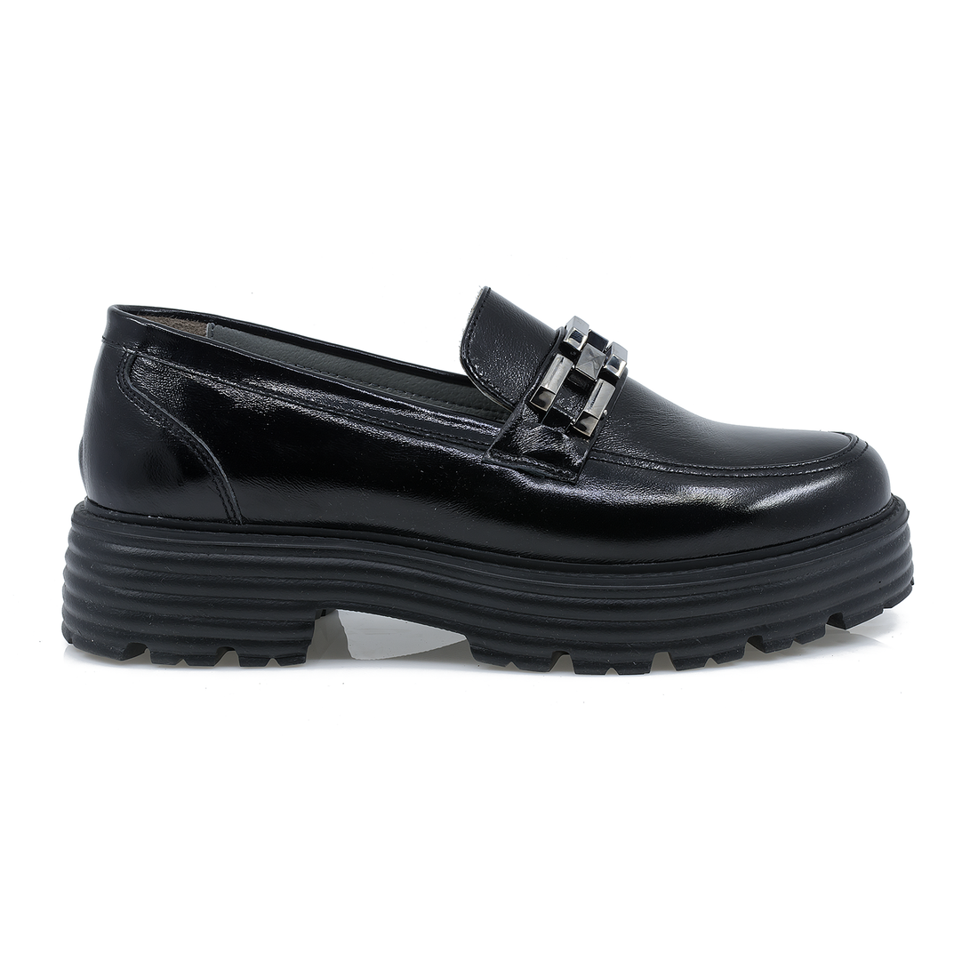 Pantofi Dama, Caspian, Cas-44192, Casual, Piele Lacuita, Negru