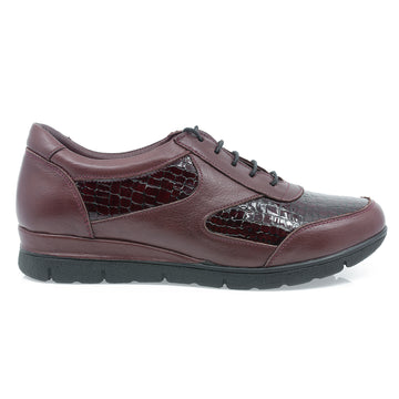 Pantofi dama, Caspian, Cas-904, casual, piele naturala, bordo