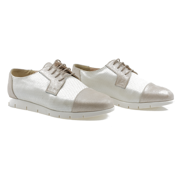 Pantofi Dama, Caspian, CAS-Nadia/1, Casual, Piele Naturala, Bej sidef