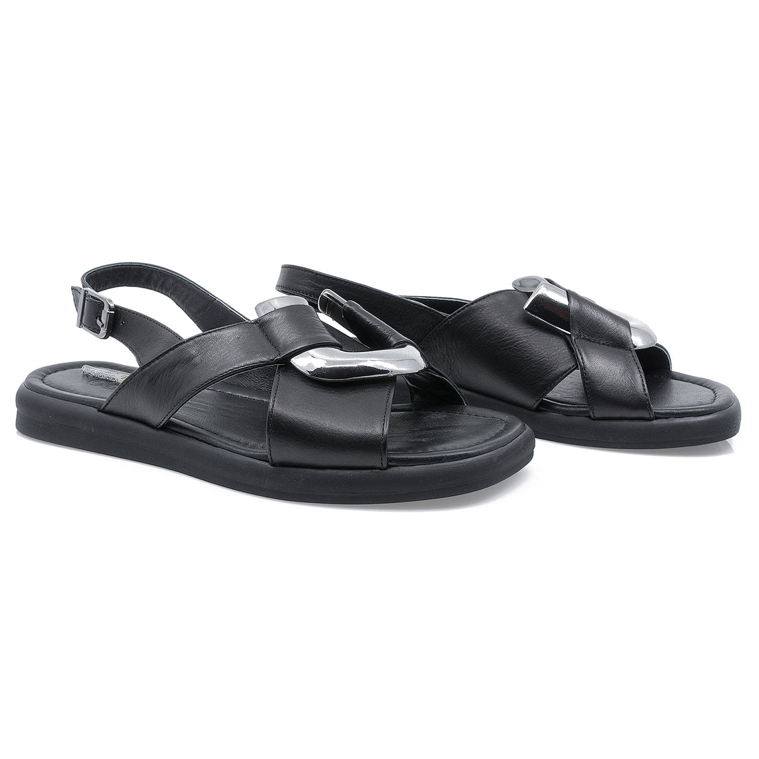 Sandale dama, Caspian, Cas-102, casual, piele naturala,negru