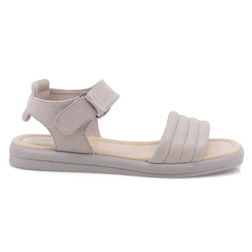 Sandale dama, Caspian, Cas-D-113, casual, piele naturala, gri