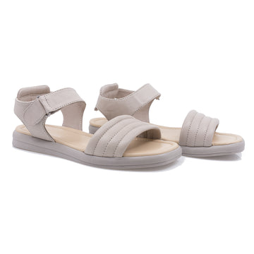 Sandale dama, Caspian, Cas-D-113, casual, piele naturala, gri