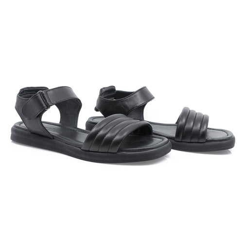 Sandale dama, Caspian, Cas-D113, casual, piele naturala, negru