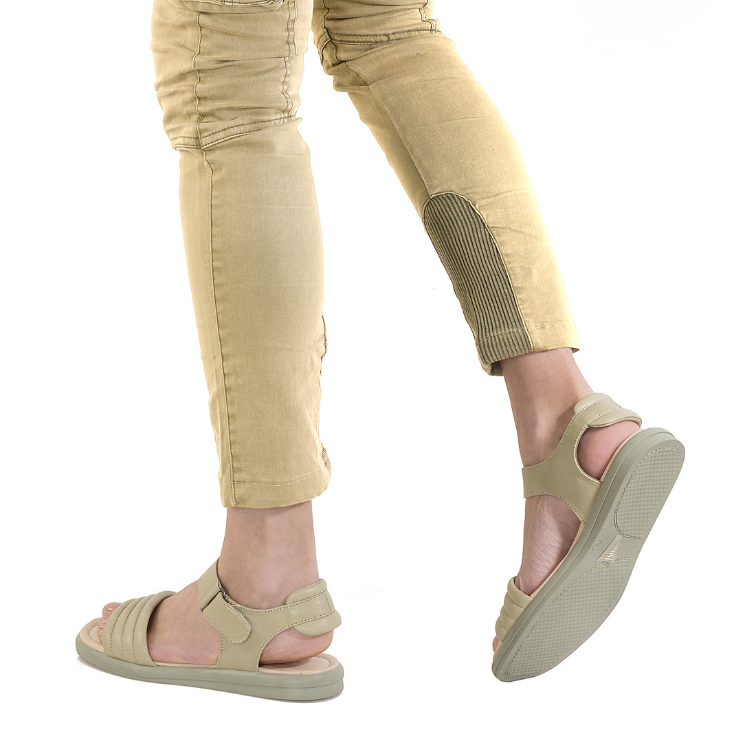 Sandale dama, Caspian, Cas-D-113, casual, piele naturala, verde deschis