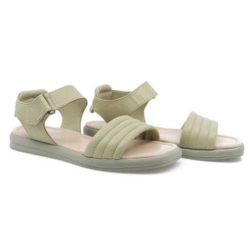 Sandale dama, Caspian, Cas-D113, casual, piele naturala, verde deschis