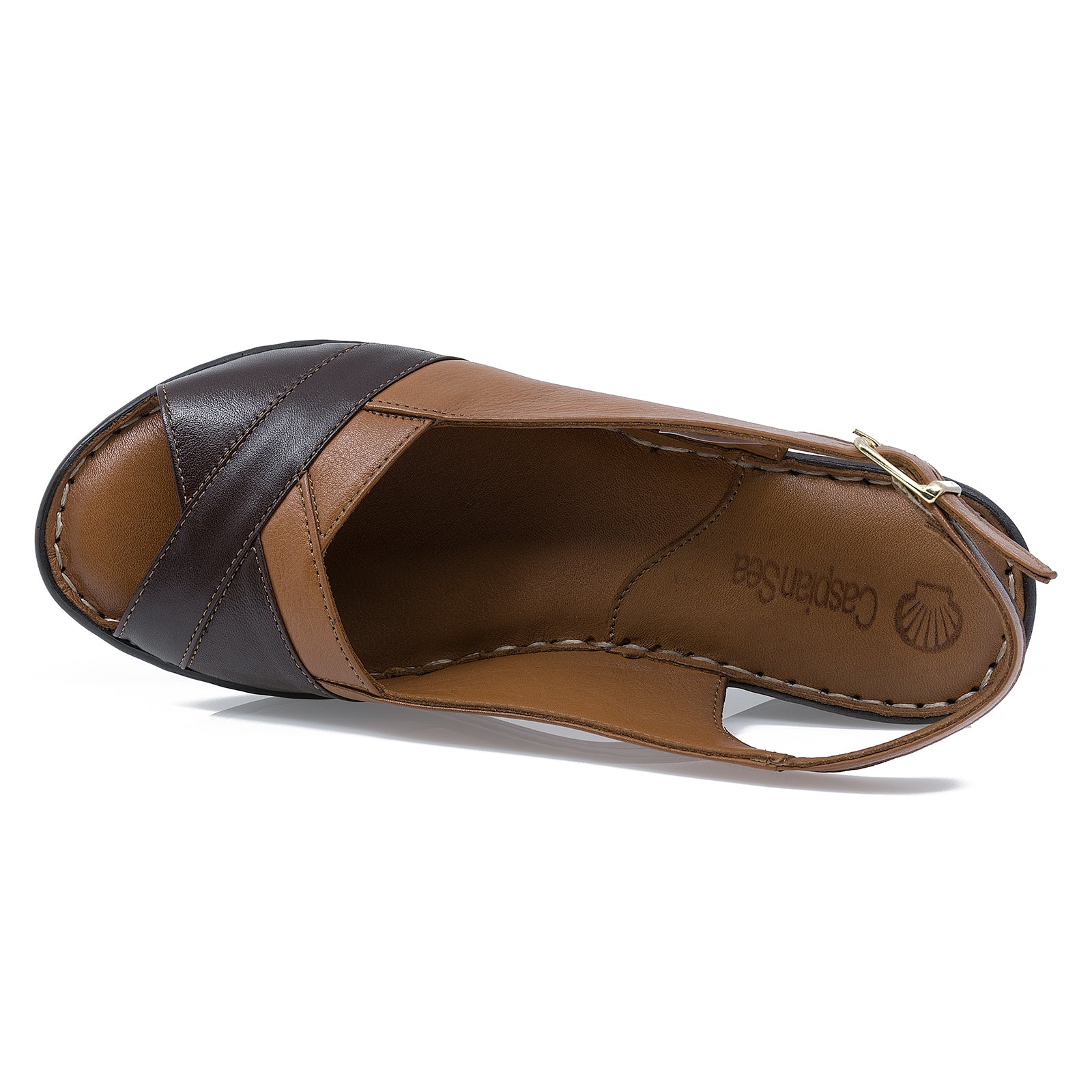 Sandale dama, Caspian, Cas-419, casual, piele naturala, maro