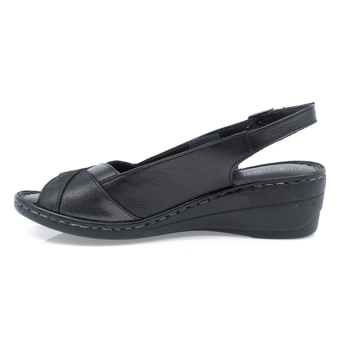 Sandale dama, Caspian, Cas-419, casual, piele naturala, negru