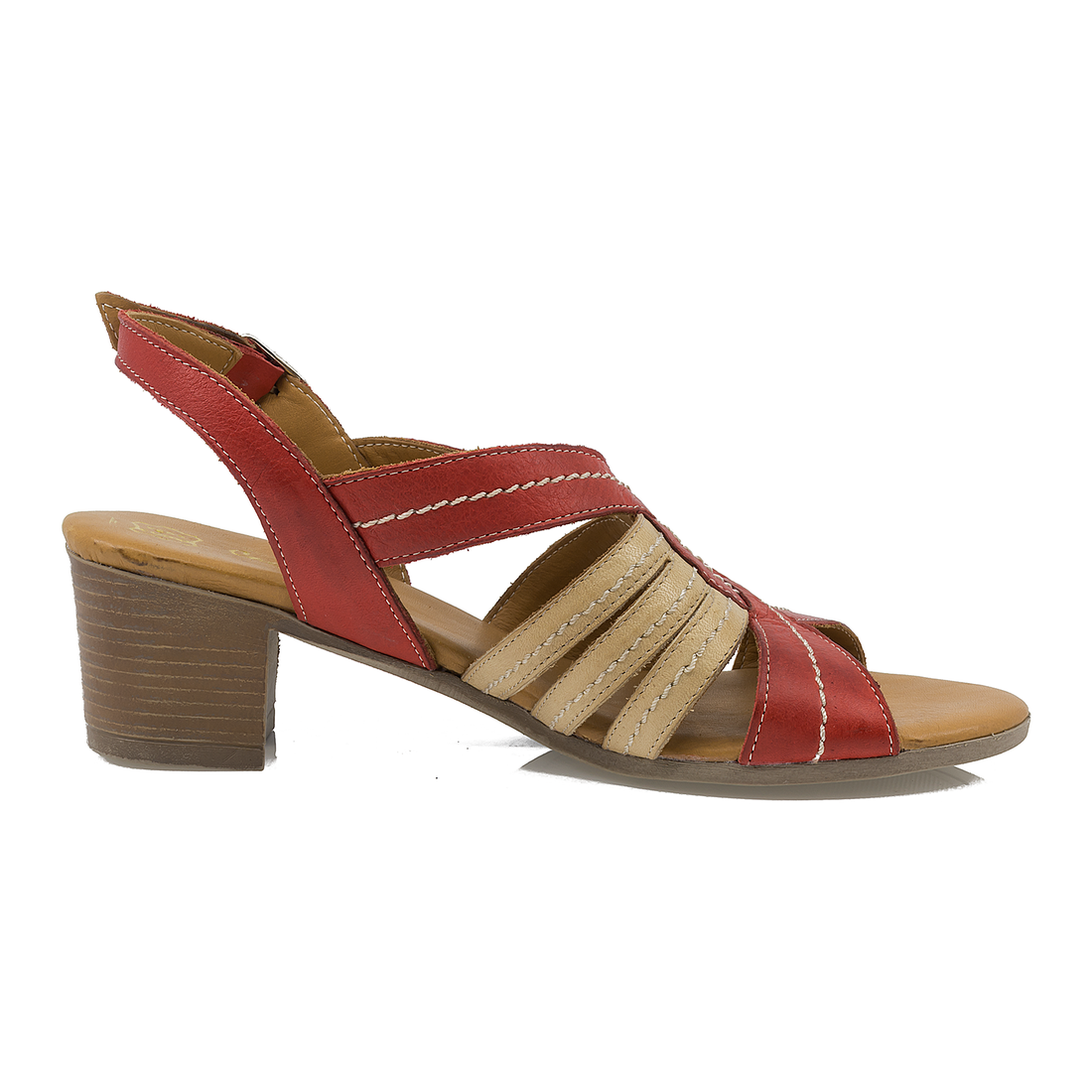 Sandale Dama, Caspian, Cas-Carina, Casual, Piele Naturala, Corai