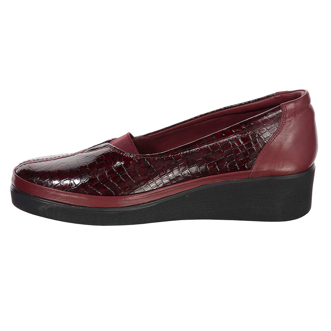 Pantofi dama, Caspian, Cas-101, casual, piele naturala lacuita, bordo